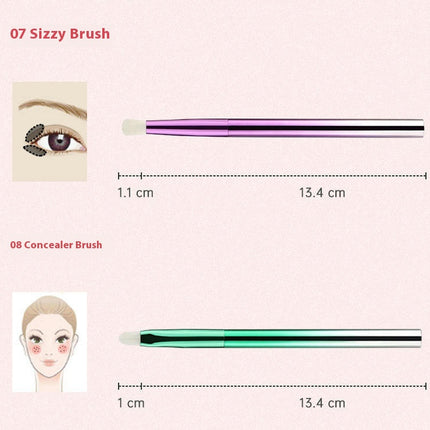 Makeup Brush 9Pieces Handle Makeup Brush for Concealer Foundation Eyeshadow Blush Easy to Carry Foundation Brushes