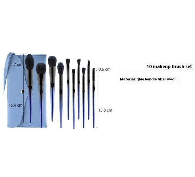 10pcs Makeup Brush Set Premium Synthetic Foundation Powder Concealers Blending Eye Shadows Face Make Up Brushes