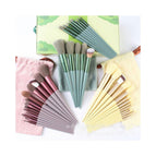 13 Yellow brushes and bag