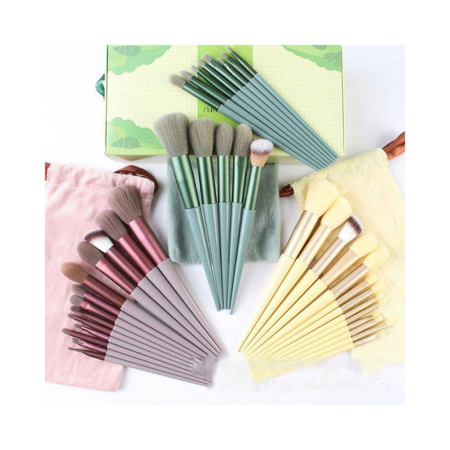 13 Pcs Makeup Brushes Set with Bag, Premium Synthetic Powder Blush Concealers Eye Shadow Eyeliner Make Up Brushes