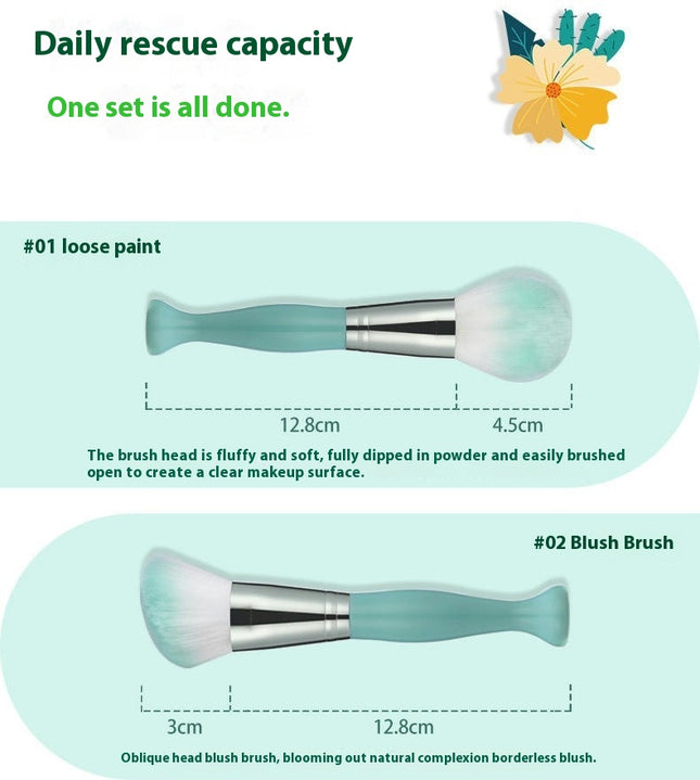 12 Pcs Imitation Ceramic Professional Makeup Brush Set Premium Synthetic Face Foundation Concealers Makuk Up Brushes Set