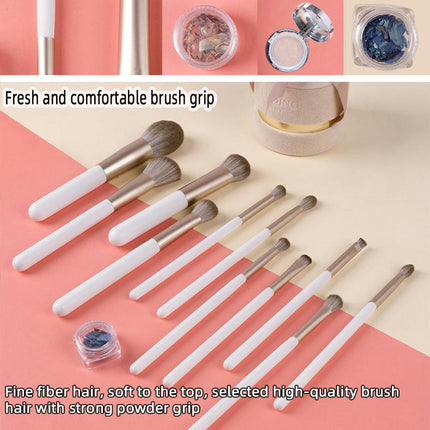 18 Pcs Makeup Tool Set Premium Synthetic Foundation Powder Concealers Eye shadows Blush Makeup Brushes With Makeup Bag