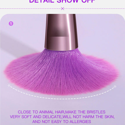 16 Piece Fluorescent Makeup Brush Set Premium Foundation Blending Face Powder Synthetic Makeup Brushes Set