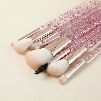 10PCS Professional Makeup Brush Set, Sparkling Crystal Style Makeup Brushes Premium Synthetic Include Foundation Blush Blending Make Up