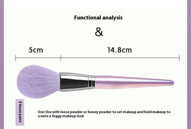 Fantasy Makeup Brush Set 10pcs Premium Makeup Brushes Professional Crystal Shimmer Makeup Kit Brush for Powder