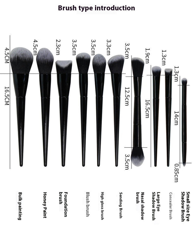 Fiber Makeup Brushes Premium Synthetic Foundation Blending Face Powder Blush Concealers Eye Shadows Make Up Brushes Kit