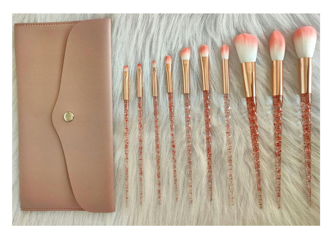 10pcs Lovely Unicorn Eye Brushes Set Eyeliner Eyebrow Eyeshadow Makeup Brushes Set Cosmetic Beauty Tools with Bag