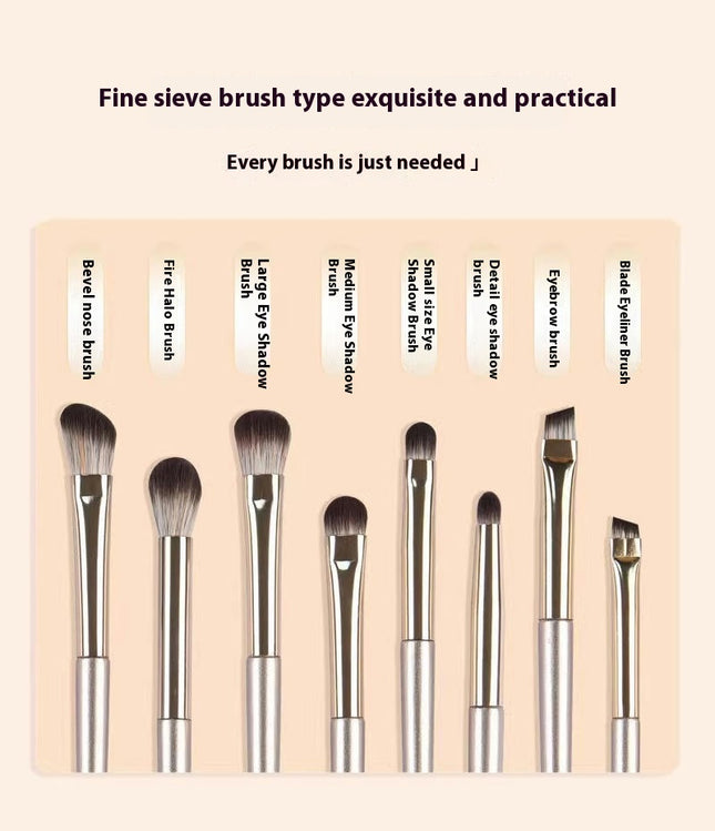 13 Pcs Professional Eye Brush Set Eyeshadow Eyebrow Blending Fan  Set With Portable Handbag