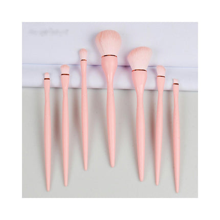 7 Pcs Makeup Brush Set Professional Eyeshadow Eyebrow Foundation Blush Concealer Face Powder Blending Brushes Kit