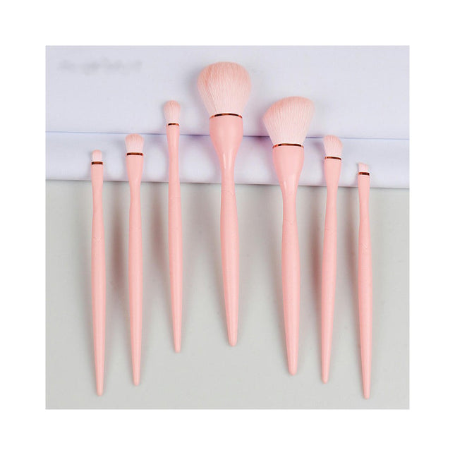 7 Pcs Makeup Brush Set Professional Eyeshadow Eyebrow Foundation Blush Concealer Face Powder Blending Brushes Kit