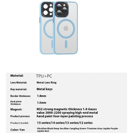 TPU+PC Mobile Phone Case Cover Compatible Cases with MagSafe 2