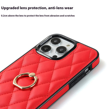 PU Leather Mobile Phone Case Cover Compatible Cases with Ring 1