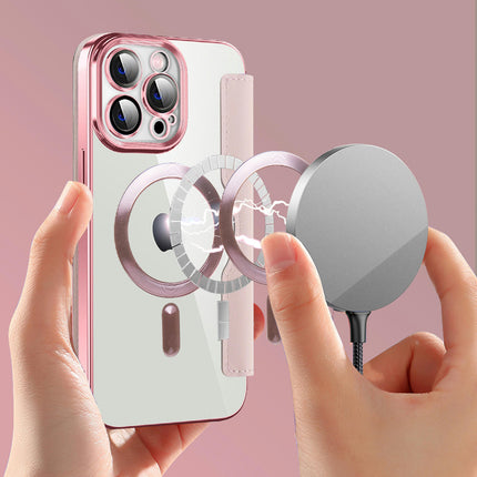 TPU+Leather Mobile Phone Case Cover Compatible Cases Wireless charging 1
