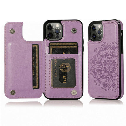 PU Leather Mobile Phone Case Cover Compatible Cases Kickstand Card Slots 1