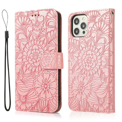 Flower Flip Card Holder Stand Mobile Phone Case Cover Compatible Cases