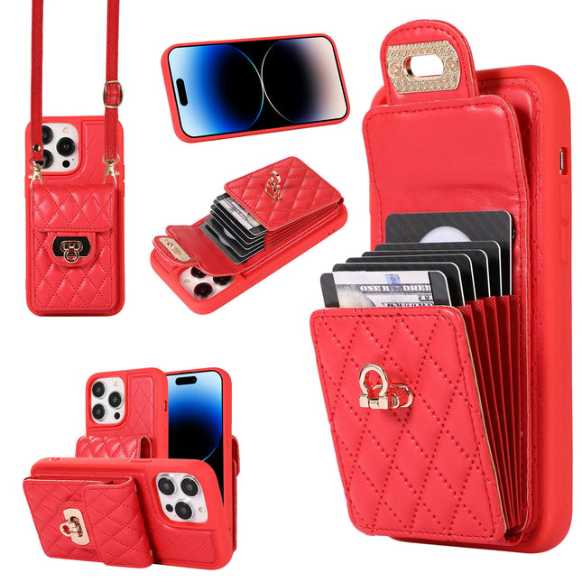 Lanyard Mobile Phone Case Cover Compatible Cases with Card Slots-A 1