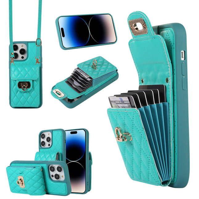 Lanyard Mobile Phone Case Cover Compatible Cases with Card Slots-A