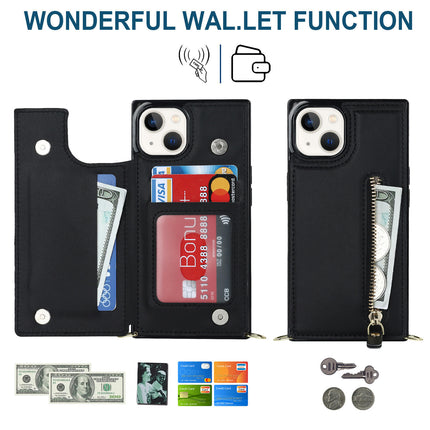 PU Leather Zipper Mobile Phone Case Cover Compatible Cases with Card Holder 1