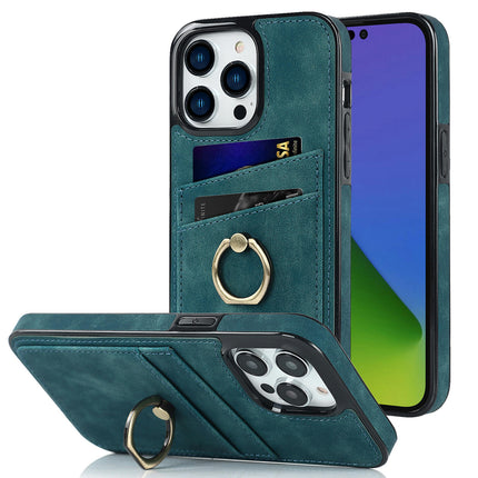 PU Leather Mobile Phone Case Cover Compatible Cases with Card Holder and Ring 1