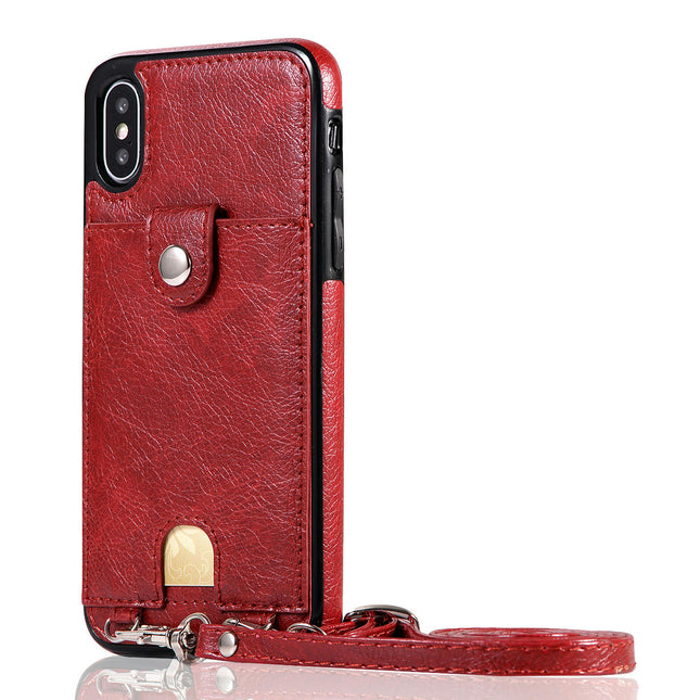 PU Leather Mobile Phone Case Cover Compatible Cases with Lanyard 1