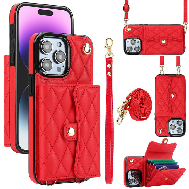 Wrist Strap And Lanyard Mobile Phone Case Cover Compatible Cases with Card Slots 1