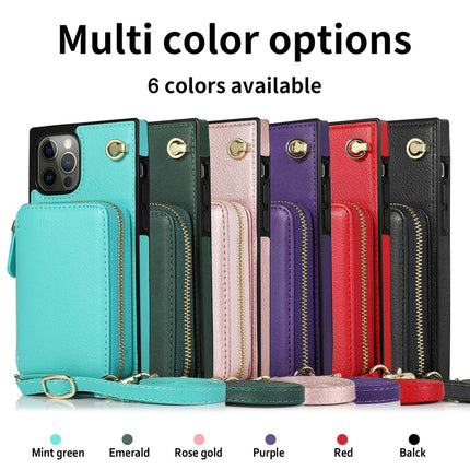 PU Leather Zipper Handbag Purse Mobile Phone Case Cover Compatible Cases 1