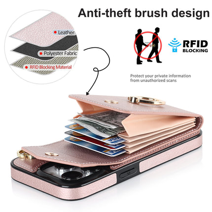 PU Leather Purse Mobile Phone Case Cover Compatible Cases With ring 1