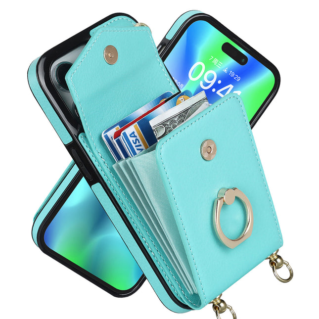 PU Leather Purse Mobile Phone Case Cover Compatible Cases With ring 1