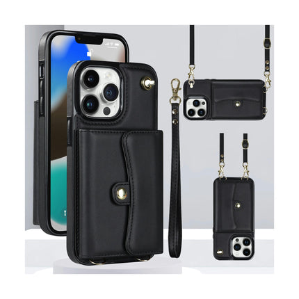 Leather Mobile Phone Case Cover Compatible Cases with Lanyards and Wrist Strap 1
