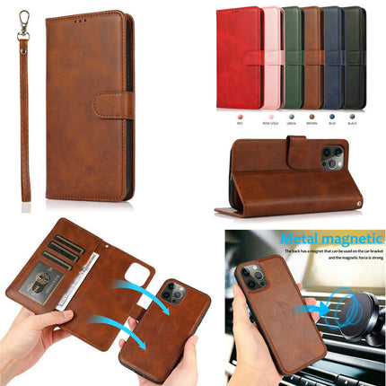 Leather Mobile Phone Case Cover Compatible Cases with Magnetic and Wrist Strap 1