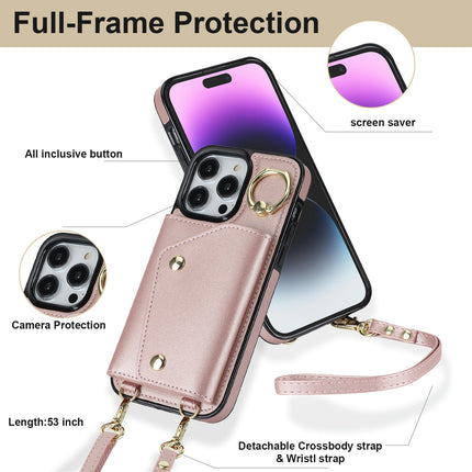 Leather Mobile Phone Case Cover Compatible Cases with Lanyards and Wrist Strap-A 1