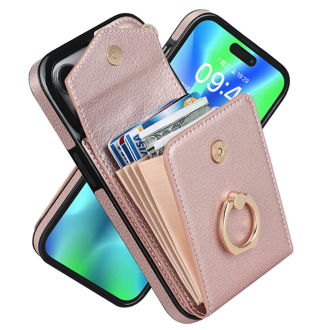 PU Mobile Phone Case Cover Wallet with Ring Compatible Cases 1
