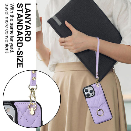 Mobile Phone Case Cover Wallet with Ring Lanyard Compatible Cases 1