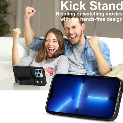 PU Leather Mobile Phone Case Cover Compatible Cases with Wristband Stand 1