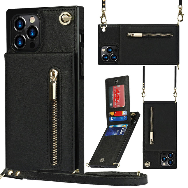 Mobile Phone Case Cover PU Leather Compatible Cases with Crossbody Lanyard 1