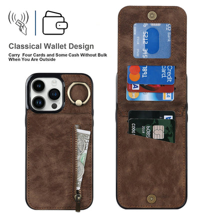 Mobile Phone Case Cover PU Leather Compatible Cases with Ring 1