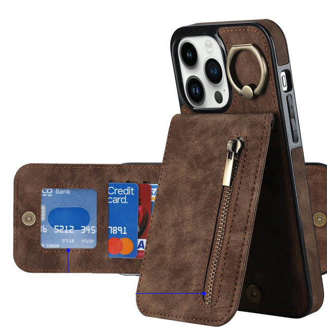 Mobile Phone Case Cover PU Leather Compatible Cases with Ring 1