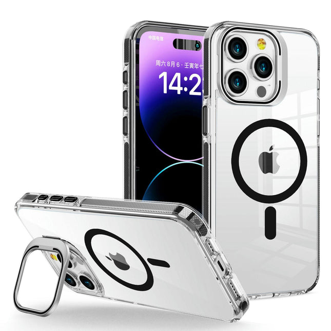 Transparent Mobile Phone Case Cover Compatible Cases With Stand and Magnetic 1