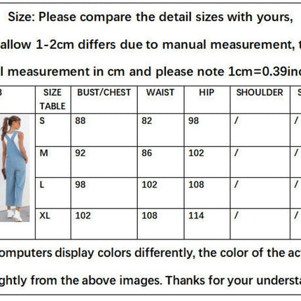 Women Loose Fit Denim Bib Baggy Overall Jumpsuit Straight Wide Leg Stretchy Jean Pants