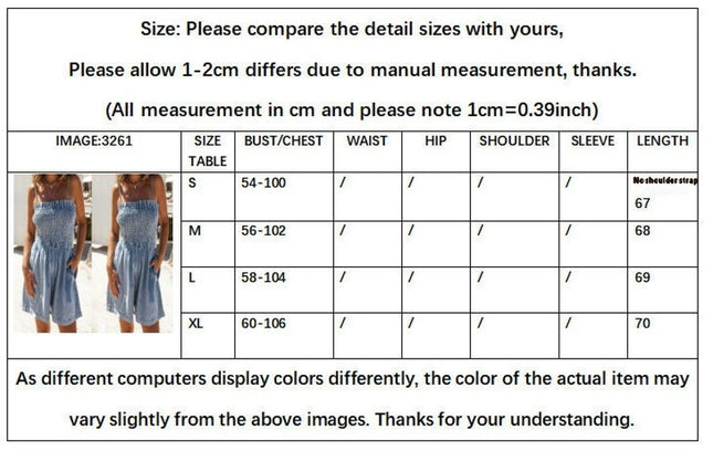 Women's Smocked Denim Romper Shorts Spaghetti Strap Sleeveless Jean Jumpsuits