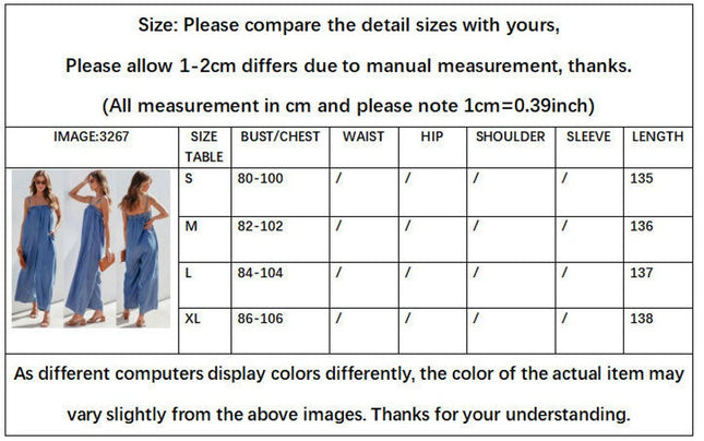 Women's Summer Denim Wide Leg Jumpsuits Sleeveless Spaghetti Strap Baggy Denim Romper