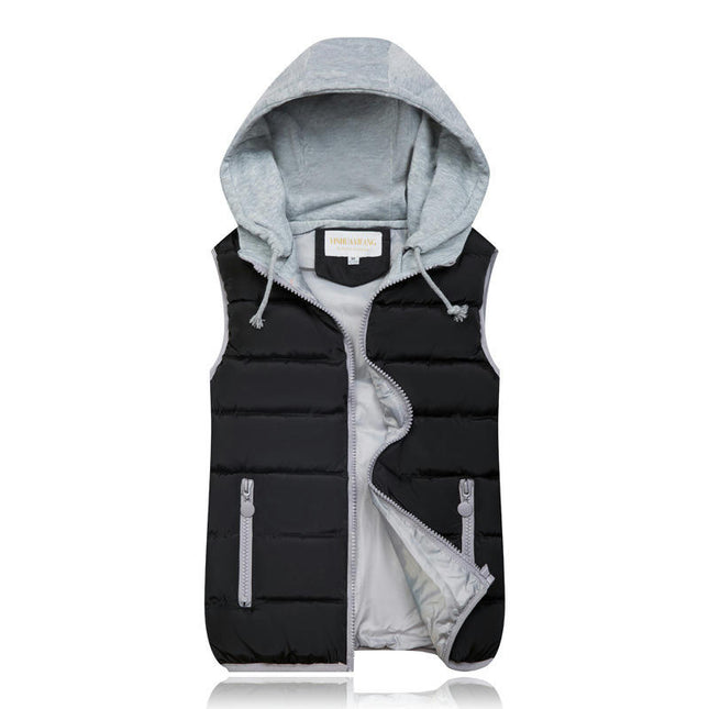 Women's Puffer Vest Zip Up Quilted Winter Sleeveless Hooded Gilet Jacket