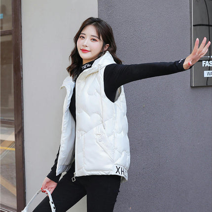 Women's Puffer Hooded Vest Sleeveless Padded Gilet Jacket Zip Up Warm Outerwear