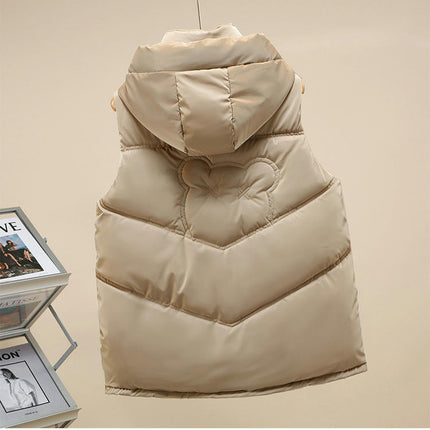 Women's Puffer Vest Winter Quilted Padded Sleeveless Zip Up Short Jacket Gilet