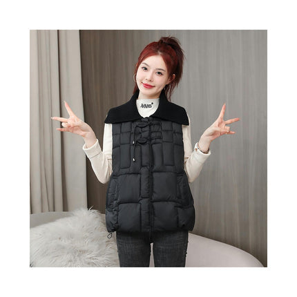 Women's Puffer Vest Zip Up Sleeveless Padded Outwear Short Coats