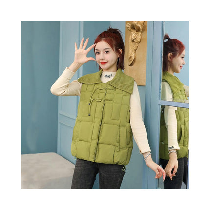 Women's Puffer Vest Zip Up Sleeveless Padded Outwear Short Coats