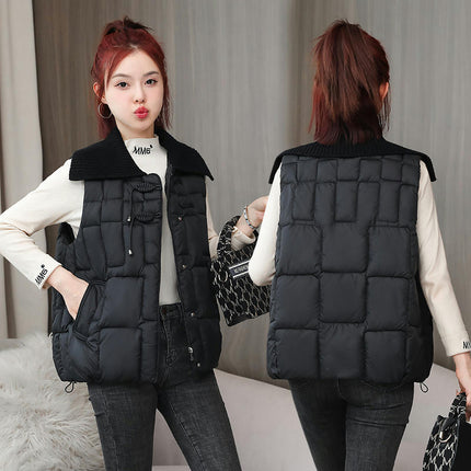 Women's Puffer Vest Zip Up Sleeveless Padded Outwear Short Coats
