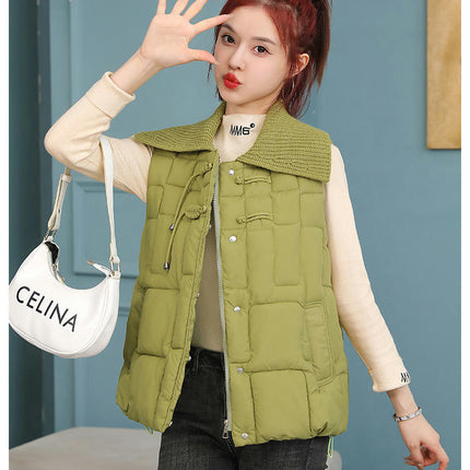 Women's Puffer Vest Zip Up Sleeveless Padded Outwear Short Coats
