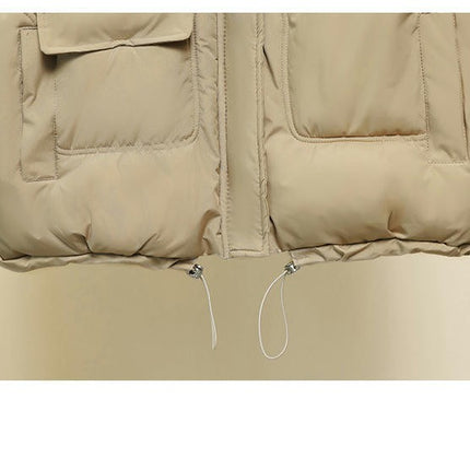 Puffer Vest for Women Zip Up Sleeveless Winter Hooded Padded Jacket Coat with Pockets