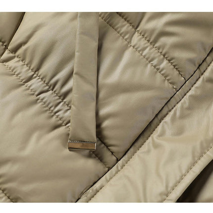 Womens Sleeveless Quilted Long Puffer Vest Hooded Full Zip Jacket Coats with Pockets